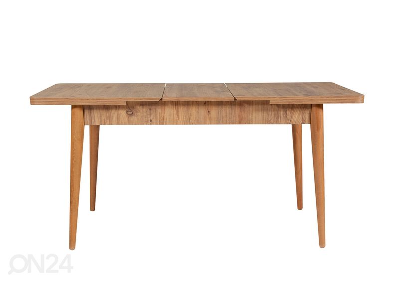 Pikendatav söögilaud 80x130-165 cm + 2 tooli+2 pinki suurendatud