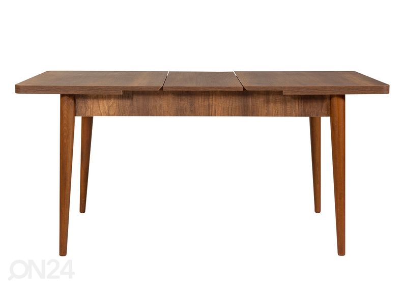 Pikendatav söögilaud 80x130-165 cm + 2 tooli+2 pinki suurendatud
