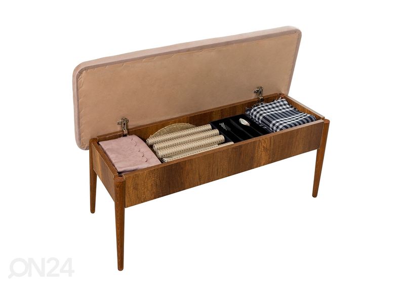 Pikendatav söögilaud 80x130-165 cm + 2 tooli+pink suurendatud