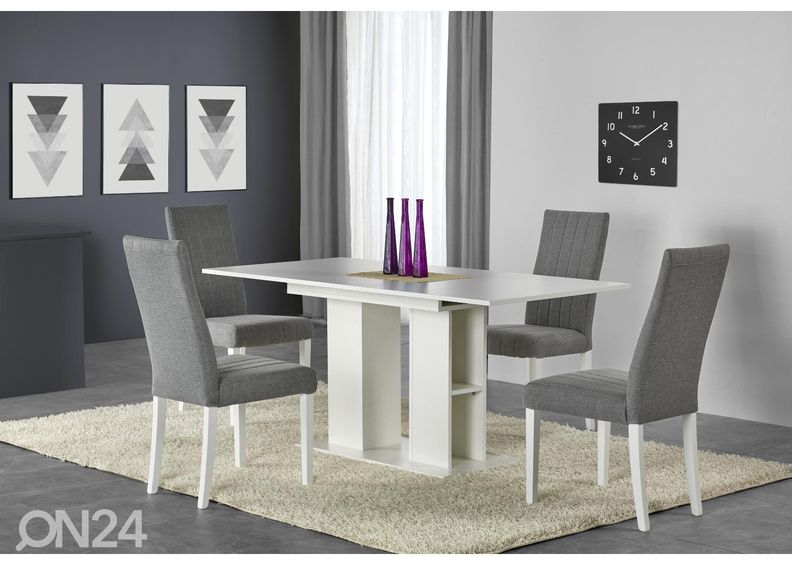 Pikendatav söögilaud 80x130-170 cm suurendatud