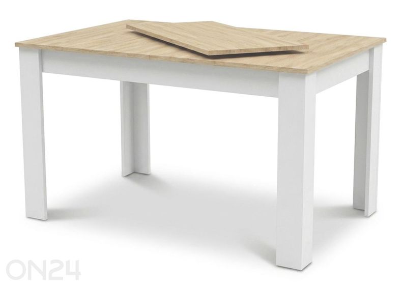 Pikendatav söögilaud 80x160 cm suurendatud