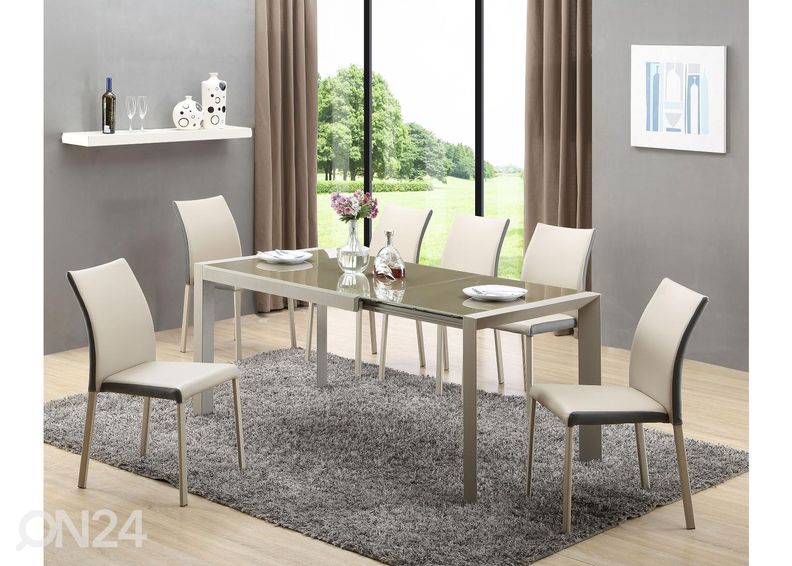 Pikendatav söögilaud 82x122-182 cm suurendatud