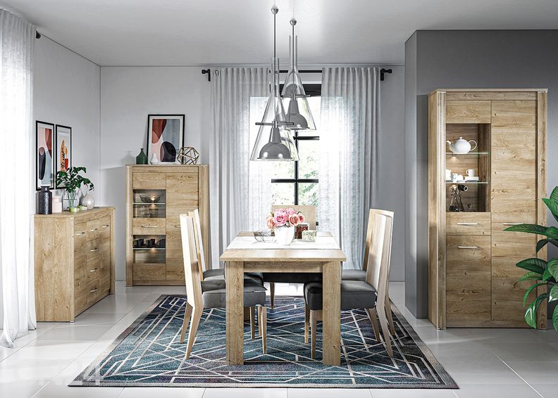 Pikendatav söögilaud 82x140-180 cm suurendatud