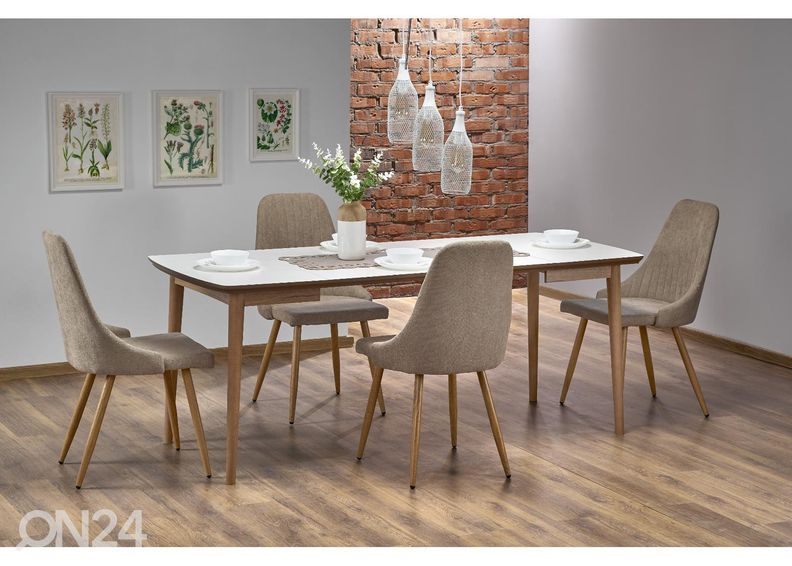Pikendatav söögilaud 90/190x80 cm suurendatud