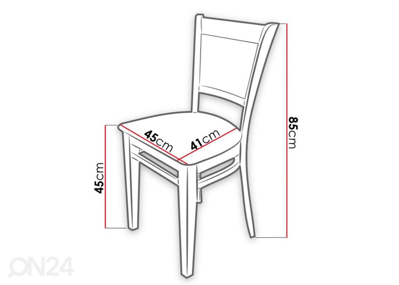 Pikendatav söögilaud 90x160-200 cm + 6 tooli suurendatud