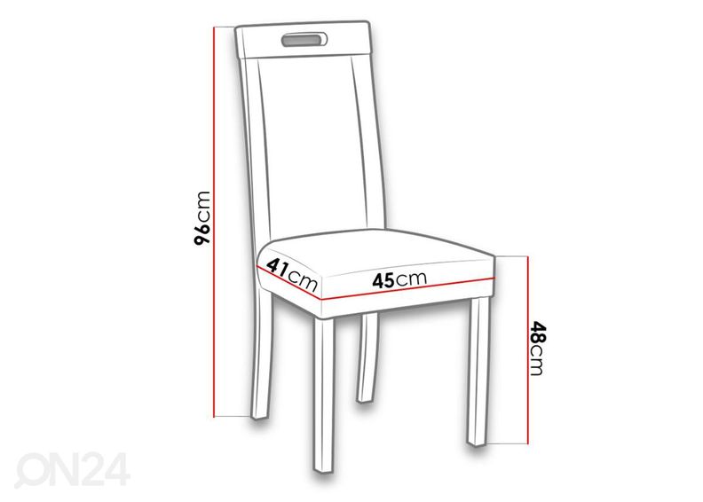 Pikendatav söögilaud 90x160-200 cm + 6 tooli suurendatud