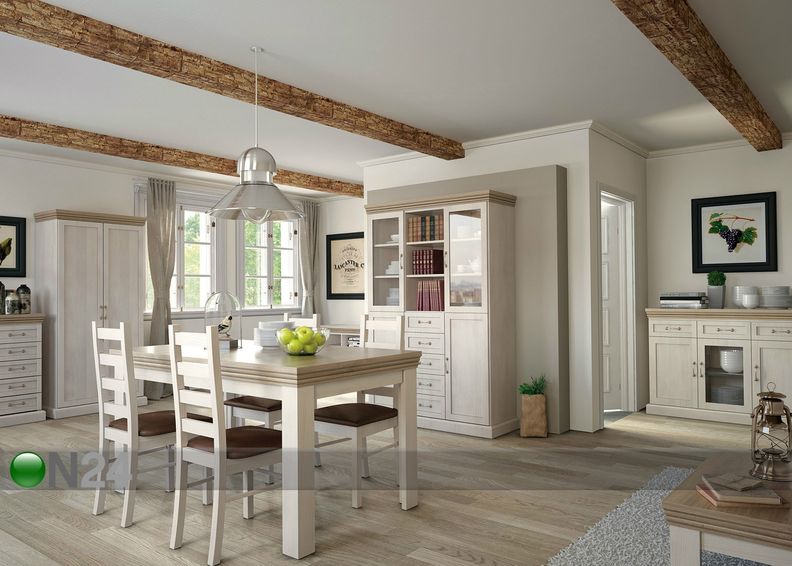 Pikendatav söögilaud 90x160-203cm suurendatud