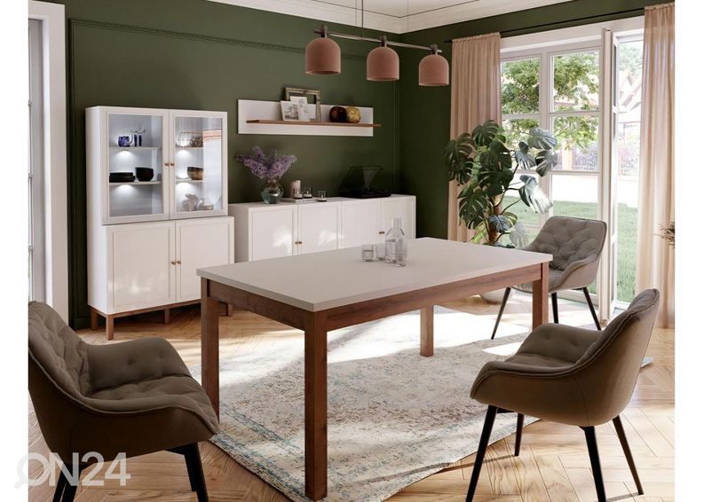 Pikendatav söögilaud 90x160/207 cm suurendatud