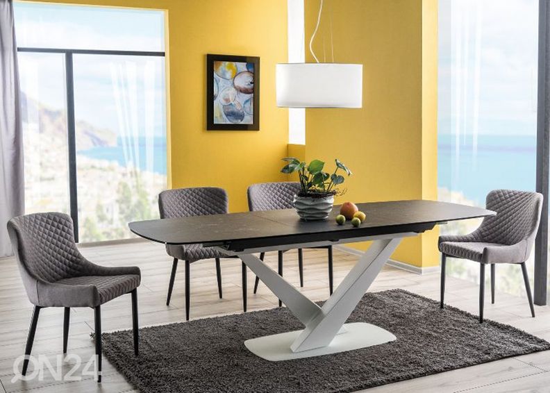Pikendatav söögilaud 90x160-220 cm suurendatud