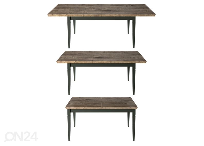 Pikendatav söögilaud 90x160-240 cm suurendatud