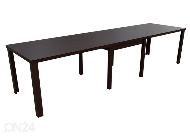 Pikendatav söögilaud 90x90-330 cm + 4 tooli suurendatud