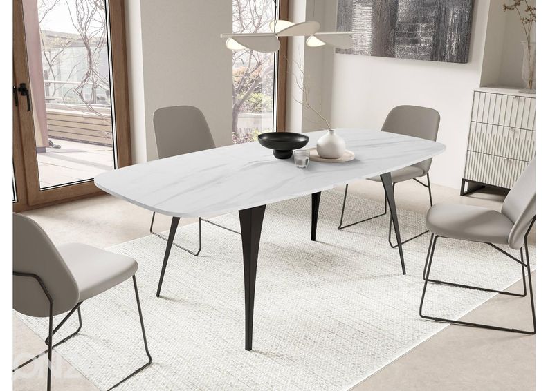 Pikendatav söögilaud Artur 90x160-198 cm suurendatud