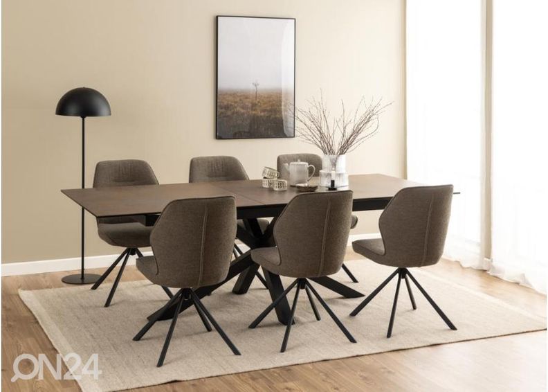 Pikendatav söögilaud Beira 100x200/240 cm suurendatud