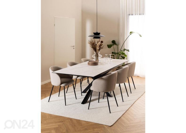 Pikendatav söögilaud Beira 100x200/240 cm suurendatud