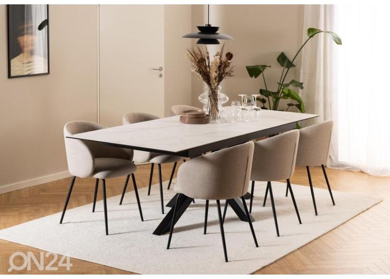 Pikendatav söögilaud Beira 100x200/240 cm suurendatud