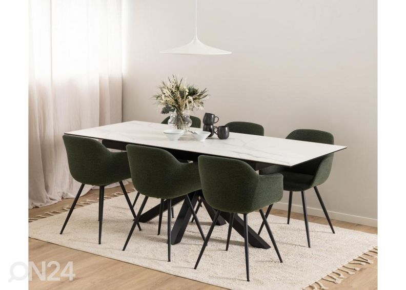 Pikendatav söögilaud Beira 90x168/210 cm suurendatud