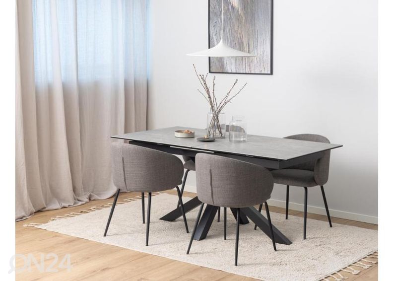 Pikendatav söögilaud Beira 90x168/210 cm suurendatud