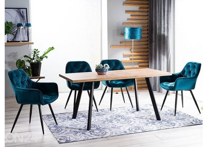 Pikendatav söögilaud Brick 120-160x80 cm suurendatud