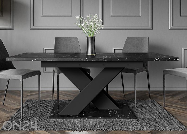 Pikendatav söögilaud Bronx 80x140/180 cm suurendatud