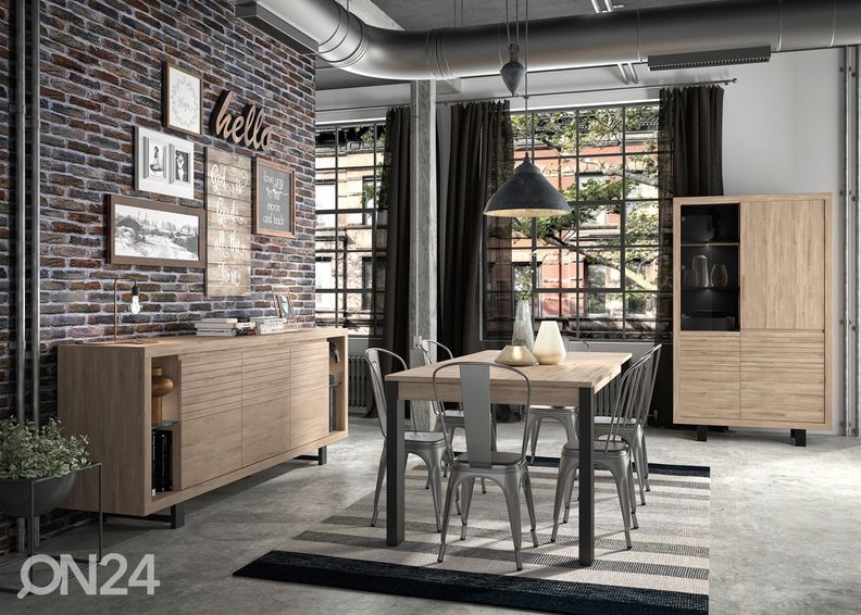 Pikendatav söögilaud Clay 180/237x90 cm suurendatud