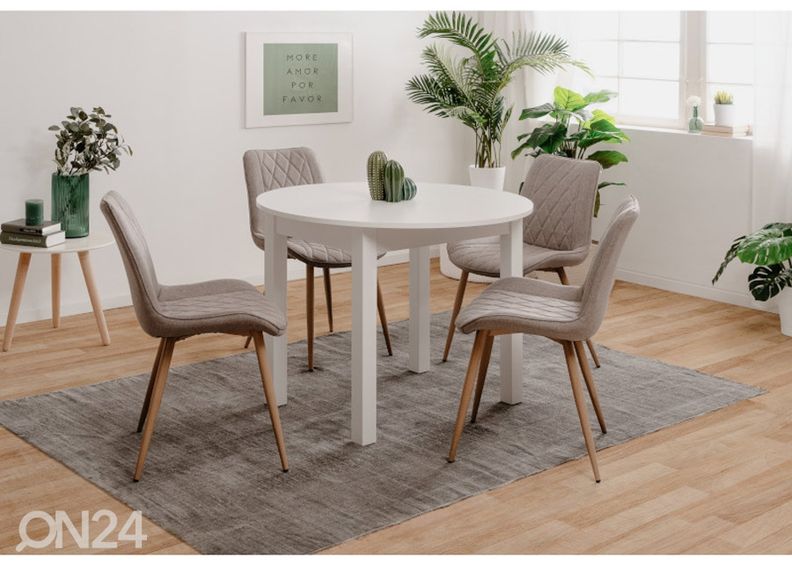 Pikendatav söögilaud Coburg 100/140x100 cm suurendatud