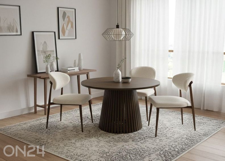 Pikendatav söögilaud Cristelle 120x120/220 cm suurendatud