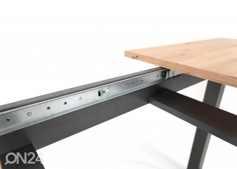 Pikendatav söögilaud Denver 160-200x90 cm, antrasiit/artison tamm suurendatud