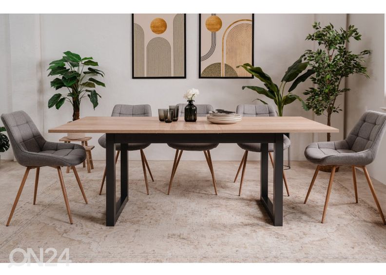 Pikendatav söögilaud Denver 160-200x90 cm, sonoma tamm suurendatud