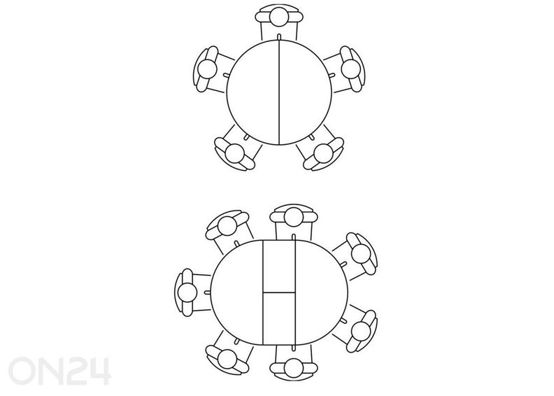 Pikendatav söögilaud Diano D110/144 suurendatud