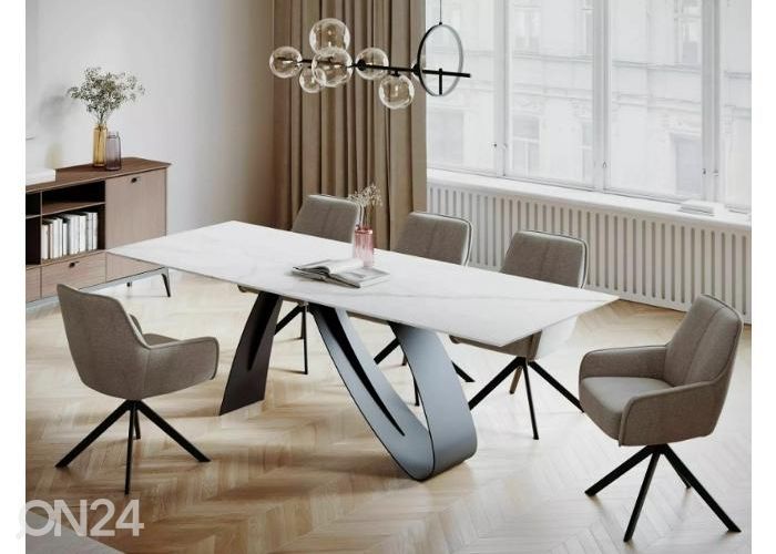 Pikendatav söögilaud Dune 160-240x90 cm suurendatud