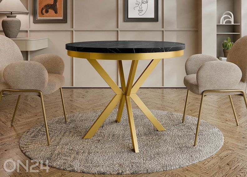 Pikendatav söögilaud Edder 100x100/176 cm suurendatud