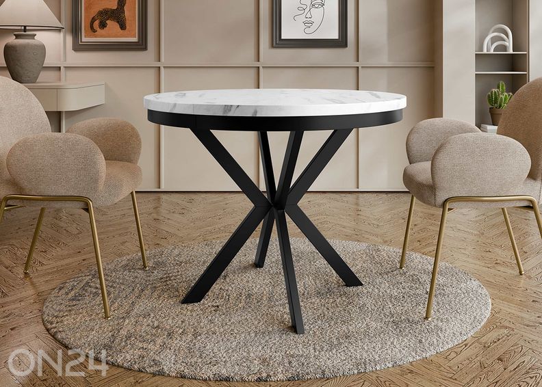 Pikendatav söögilaud Edder 100x100/176 cm suurendatud