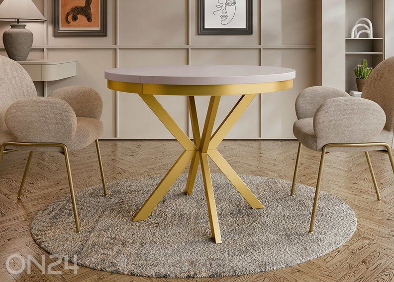 Pikendatav söögilaud Edder 120x120/196 cm suurendatud