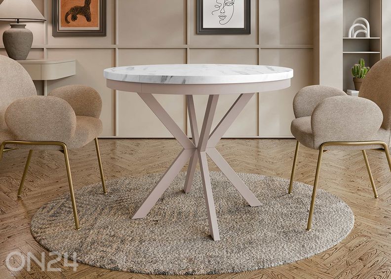 Pikendatav söögilaud Edder 120x120/196 cm suurendatud