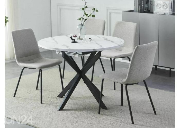 Pikendatav söögilaud Gabrielo 100-135x100 cm suurendatud