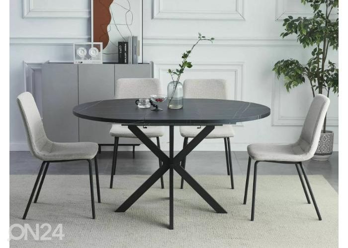 Pikendatav söögilaud Gabrielo 100-135x100 cm suurendatud