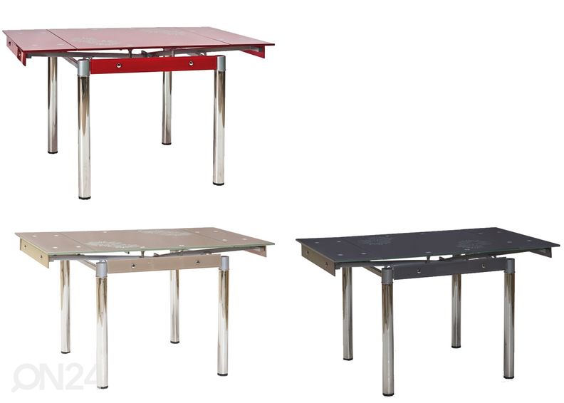 Pikendatav söögilaud Gdansk 80x80-131 cm suurendatud