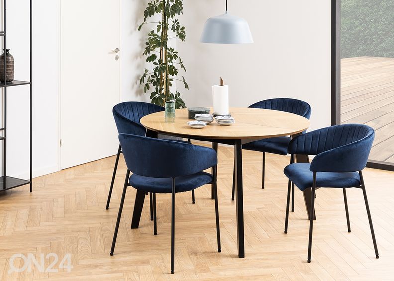 Pikendatav söögilaud Georgetown Ø120/198 cm suurendatud