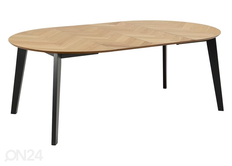 Pikendatav söögilaud Grace Ø120/198 cm suurendatud