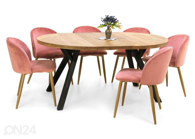 Pikendatav söögilaud Lana 115/160x115 cm suurendatud