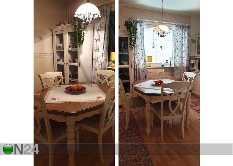 Pikendatav söögilaud Lily 106,5x137-182 cm suurendatud