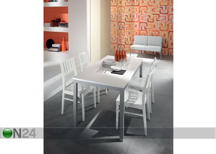 Pikendatav söögilaud Lotus 70x110-170 cm suurendatud