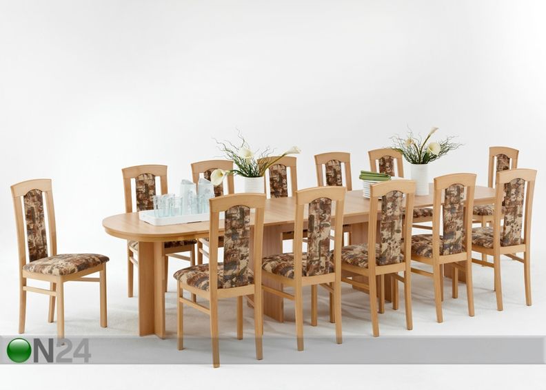 Pikendatav söögilaud Mary 90x160-320 cm suurendatud