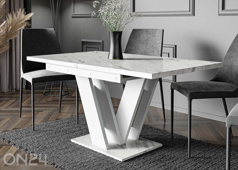 Pikendatav söögilaud Mas 80x120/160 cm suurendatud