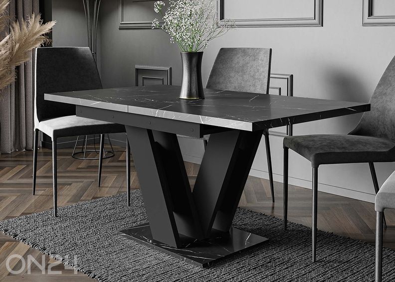 Pikendatav söögilaud Mas 80x120/160 cm suurendatud