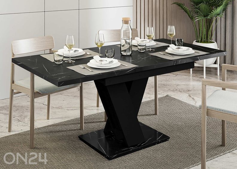 Pikendatav söögilaud Mas 80x120/160 cm suurendatud