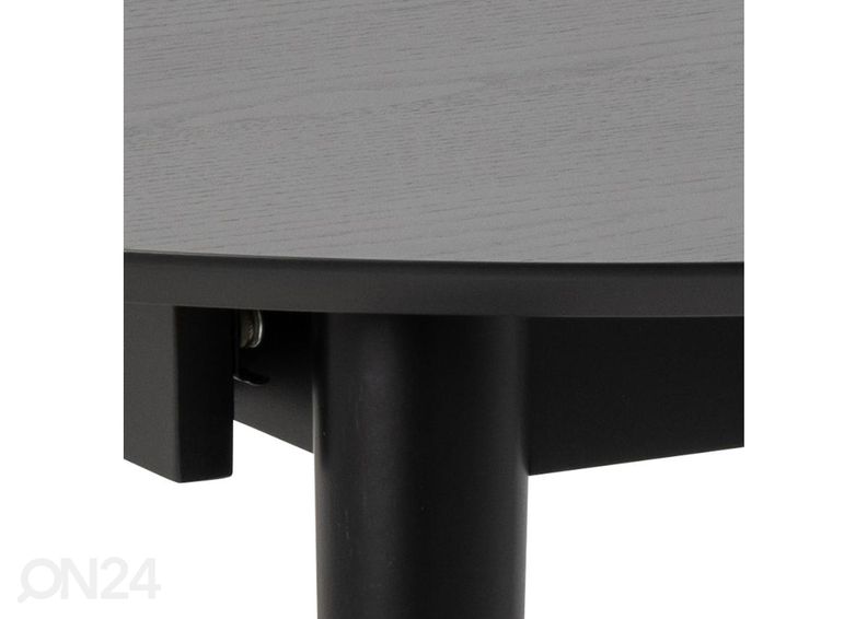 Pikendatav söögilaud Monz Ø115/154 cm suurendatud