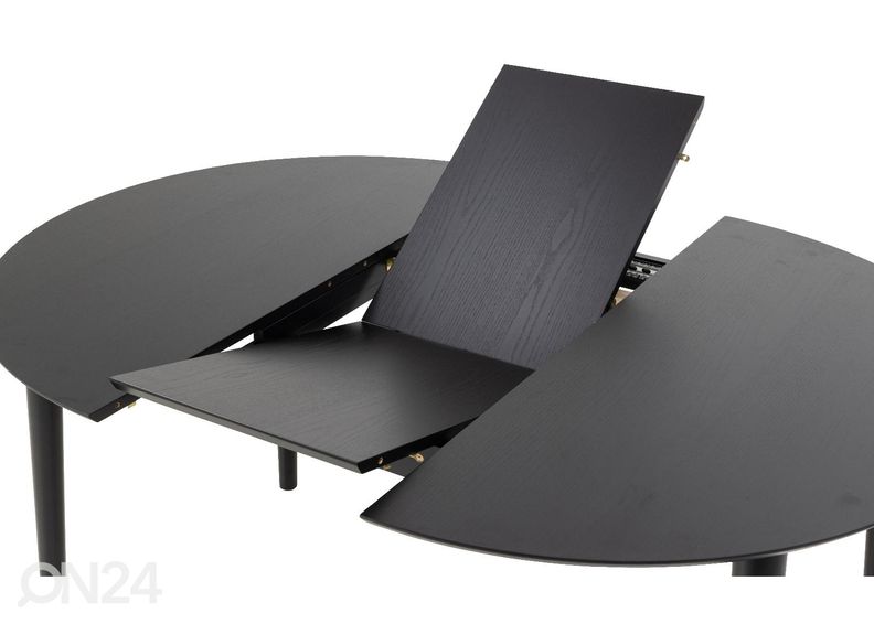 Pikendatav söögilaud Monz Ø115/154 cm suurendatud