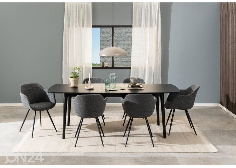 Pikendatav söögilaud Monz 180/219x90 cm suurendatud