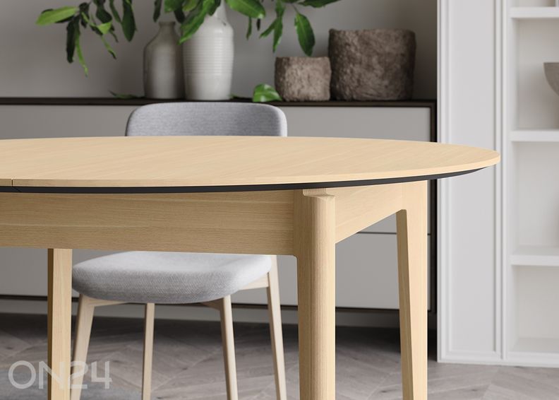 Pikendatav söögilaud Plot Ø120x120/240 cm suurendatud